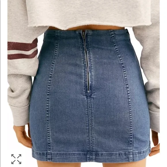 Free People Modern Femme Denim Skirt - Picture 2 of 5